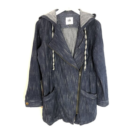 CAbi Denim Blue#5100 Adventure Anorak Hooded Denim Zip Up Jacket Size S - Picture 2 of 8